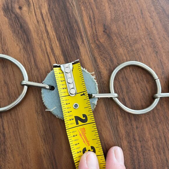 Vintage 60s Light Blue Denim Tassle Ring Circle Belt